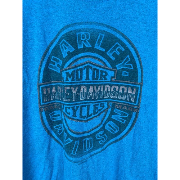 2017 - Harley Davidson Motorcycles Big Print Minnesota Blue Tee - XL - Picture 7 of 13